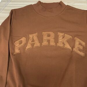 Parke Women's Tan Mockneck Sweatshirt Heritage